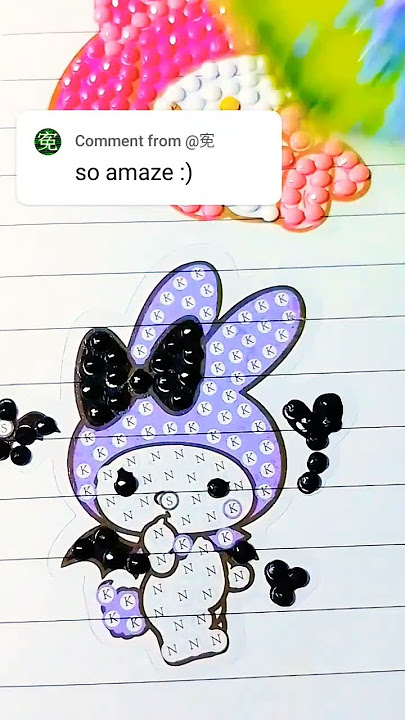 🌈💎 Looks like KUROMI but it's My Melody 😂😅 #mymelody #diamondpainting #shortvideo #shorts