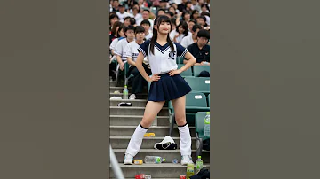 学生チアリーダー 野球応援 Ai チアガール チアリーダー 野球 応援 かわいい 