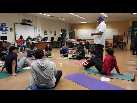 Teen Talks Yoga Session with Shante Moore at Lindsey Hopkins Technical College