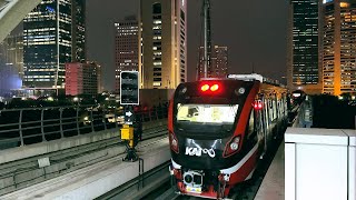 4K | LRT JABODEBEK - Pemandangan Malam Kota Jakarta