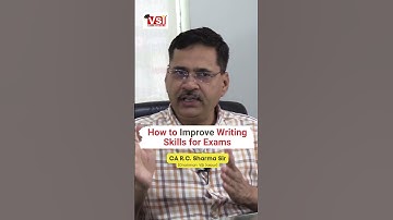 How to Improve Writing Skills for Exams | CA RC Sharma Sir