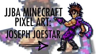 minecraft pixel art joseph joestar jjba