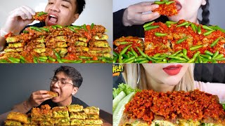 MUKBANG MARTABAK TELUR SIRAM SAMBAL TOPPING RAWIT 🔥 #mukbang #asmr  #asmrindonesia