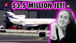 Full Adele Returns To LA In A Swanky $3.5M Falcon 900 Private Jet News