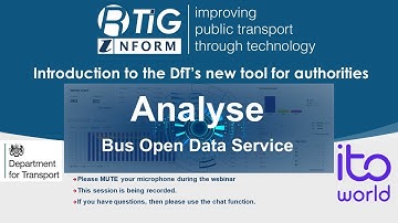Analyse Bus Open Data – Introduction to the DfT’s new tool for authorities 26 May 2021