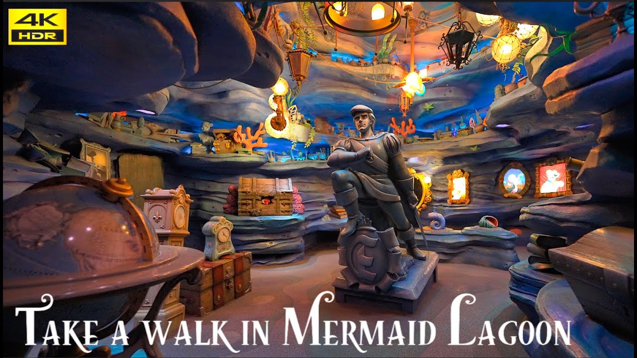 【4K HDR ／ 高感度撮影】 アリエルのプレイグラウンド＆マーメイドラグーンを散歩 ／ ディズニーシー ／Ariel's Playground ＆ Mermaid Lagoon Disneysea