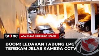 Detik-detik Ledakan Dahsyat Tabung Gas Elpiji, 2 Pengendara Motor Nyaris Tersambar Api! | AKIM tvOne