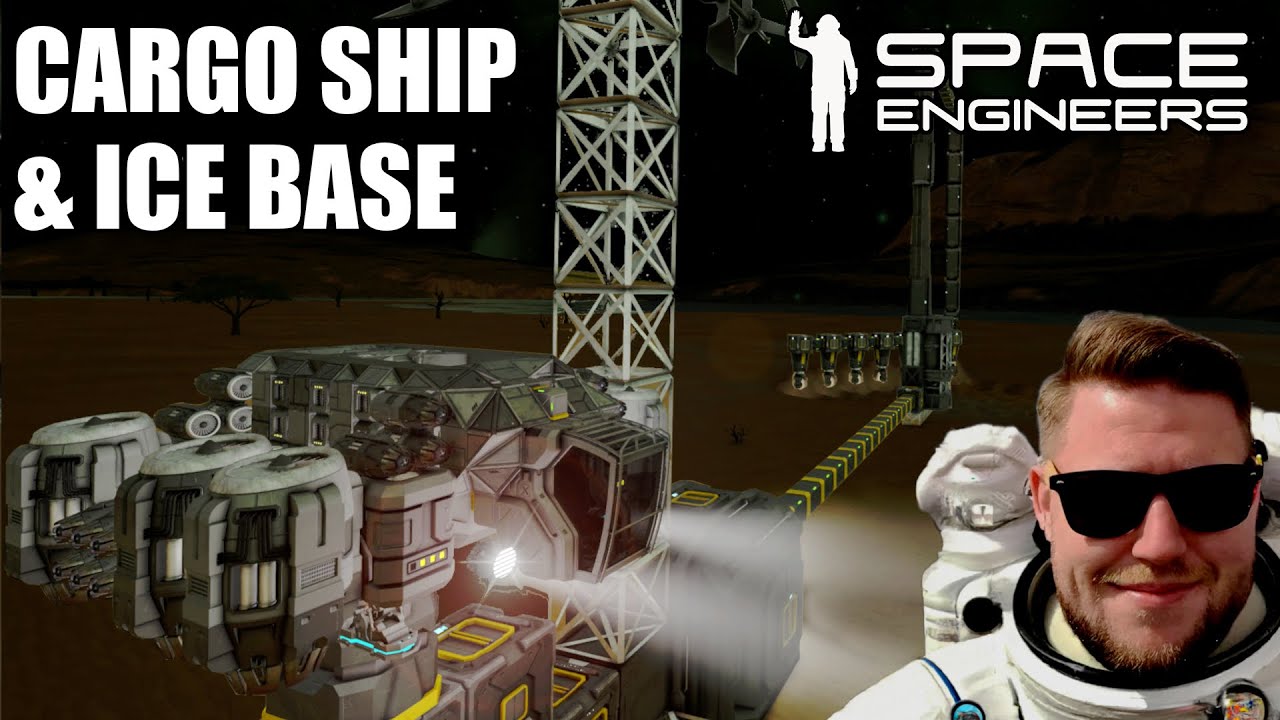 Building a cargo ship and starting a hydrogen base as a German Engineer - Space Engineers E18