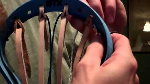 LACROSSE Traditional Pocket Stringing Video Guide pt1