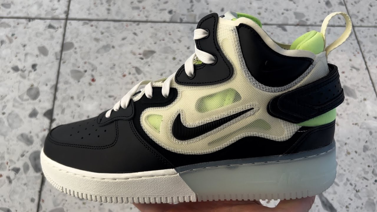 Nike Air Force 1 Mid React Black Neon DQ1872-100