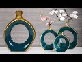 Cement Flower Vase making || Look like ceramic flower vase - সিমেন্ট দিয়ে ফুলদানি তৈরি দেখুন ।