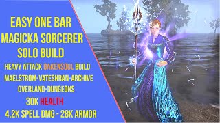 Easy One Bar Magicka Sorcerer Solo Build for ESO Gold Road - Solo Magsorc Build