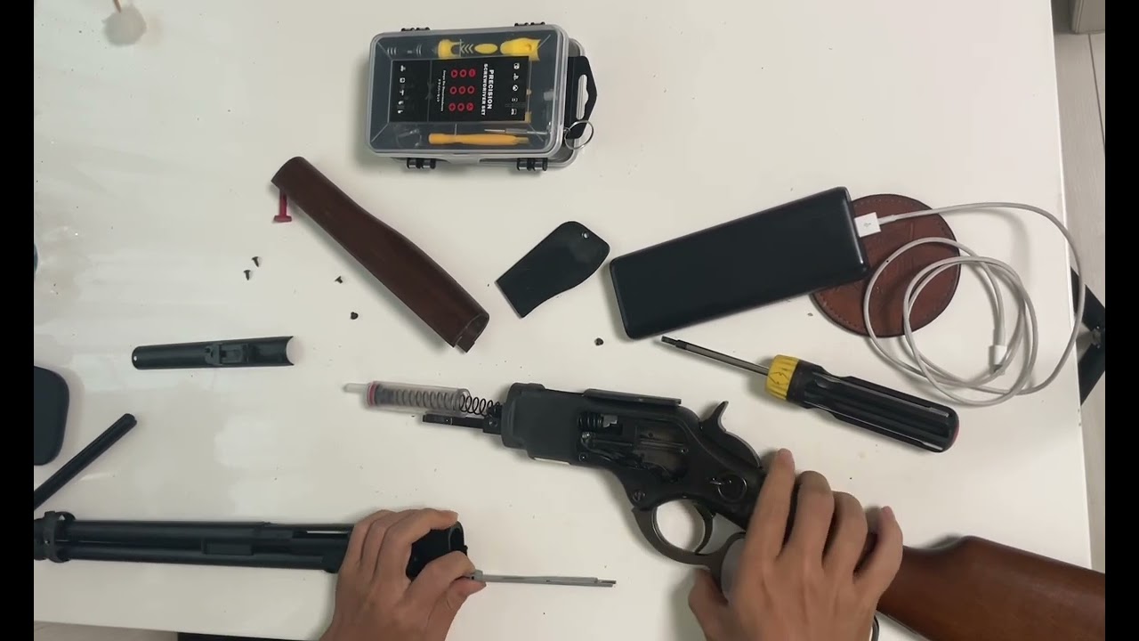 KTW ウィンチェスターm1873 フロント分解、組み立て - YouTube