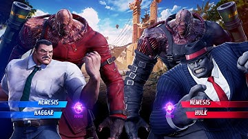 Nemesis & Haggar vs Nemesis & Hulk (Very Hard) - Marvel vs Capcom | 4K UHD Gameplay