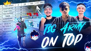 TSG ARMY ON TOP 🔝 - Tournament Highlights 🏟️ Wiping Back 2 Back Squads 🥵 Ft.Tsg Legend :Free Fire