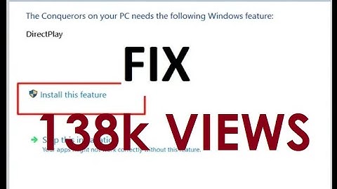 DirectPlay Windows 10 #directplay