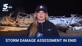WATCH: Building destroyed after devastating tornado hits Enid, Oklahoma