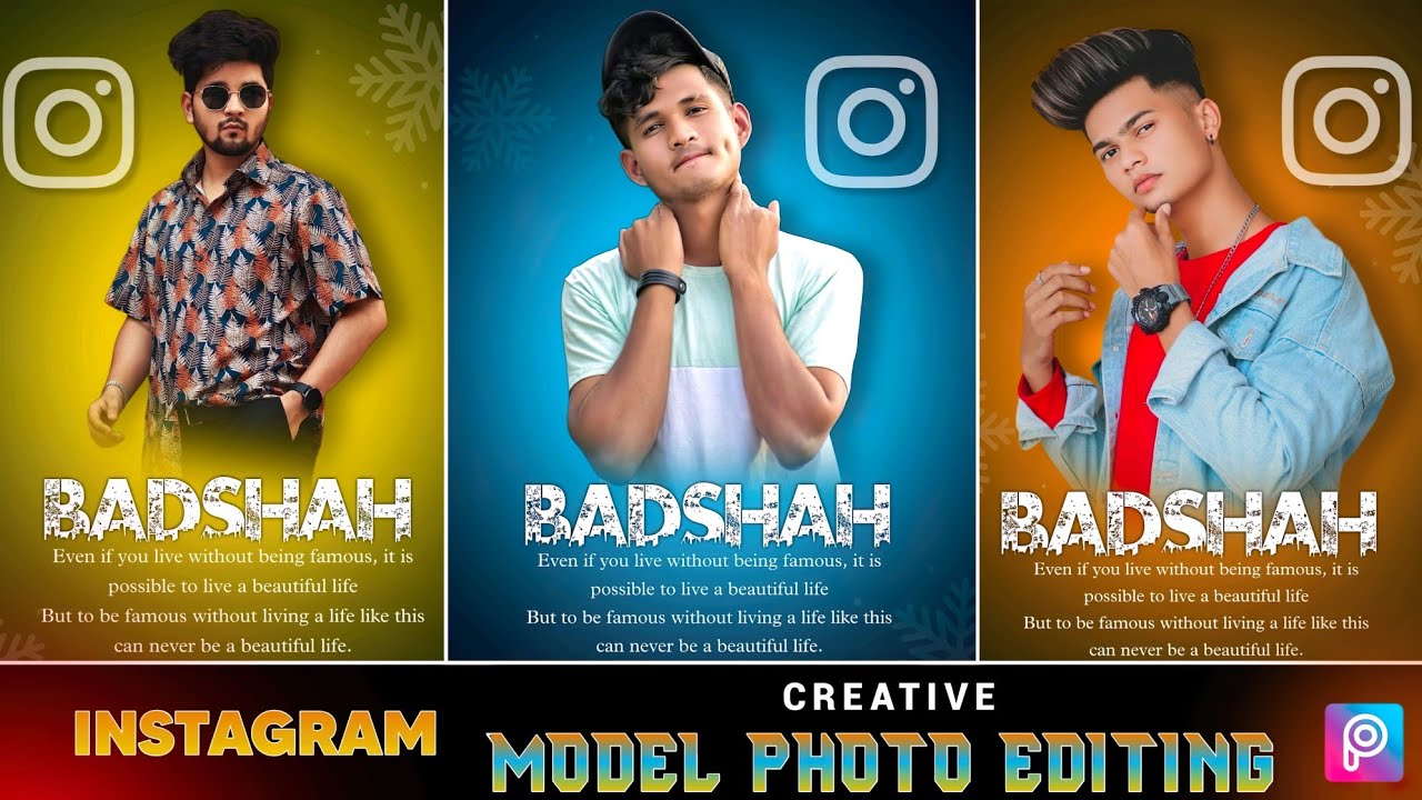 Instagram Model Concept Photo Editing 2023|Insta Viral Photo Editing  2023|Badshah Photo Editing 2023 - YouTube