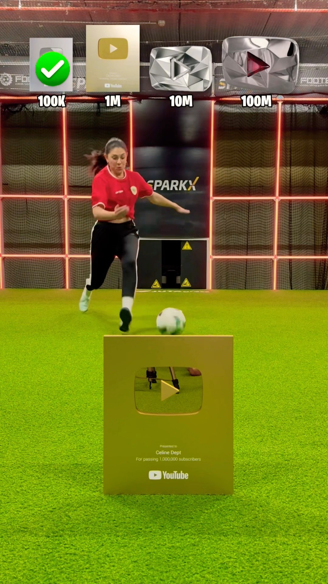 Football Machine vs Play Buttons ▶️ #roadto100million