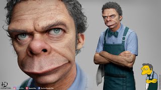 3D Model of Moe Szyslak(Real time)