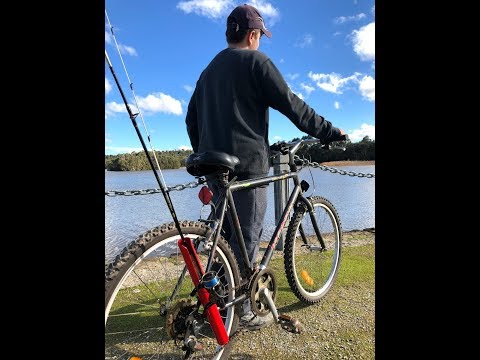 PVC bike fishing pole holder  Fishing pole holder, Diy fishing rod holder,  Fishing diy