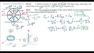 Dynamics Section 17 1 Group Problem II - Mass moment of inertia of composite bodies