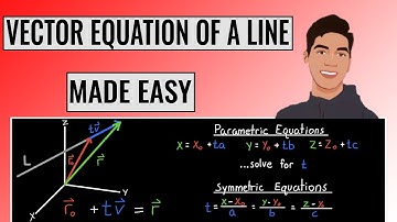 Finding the Vector Equation of a Line and the Parametric/Symmetric Equations