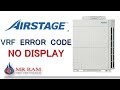 AIRSTAGE VRF ERROR CODE NO DISPLAY / NO ERROR CODE [ ENGLISH ]