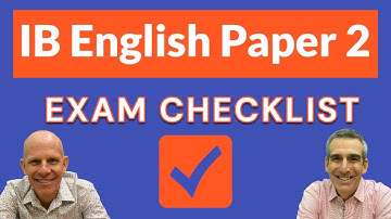 IB ENGLISH A: Paper 2 Checklist - WATCH 5 MINUTES BEFORE EXAMS!