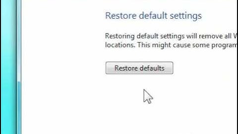 How to restore default settings for Windows Firewall in Windows 7