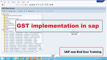 GST implementation in sap mm