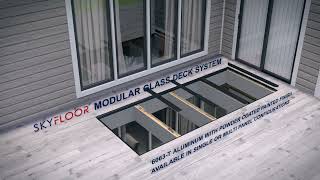 Skyfloor® Modular Glass Deck System: 3D Rendering