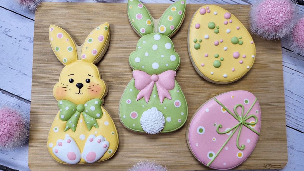 Online Easter Cookie Decorating Class | Easter Bunny Eggs Cookie Set