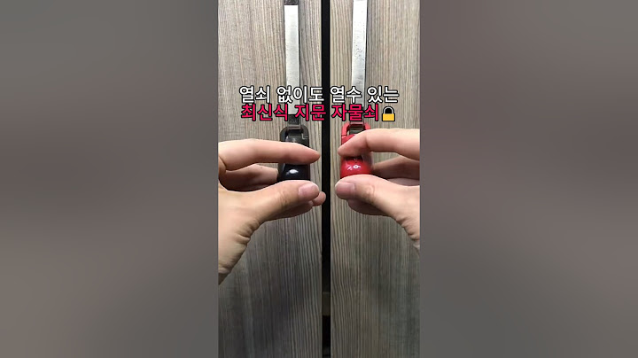 열쇠 없이도 열수있는 최신식 지문 자물쇠