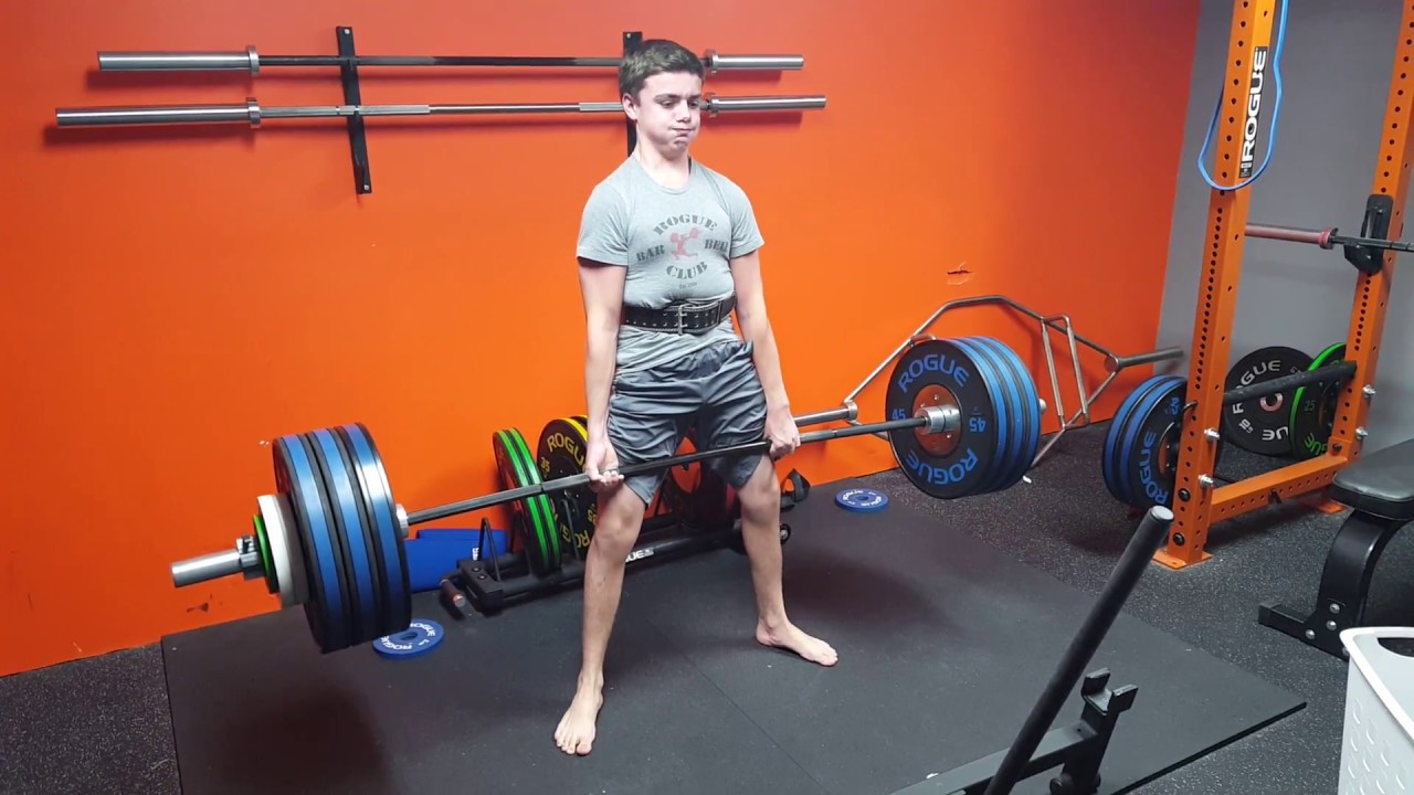 360 pound deadlift by 12 year old YouTube