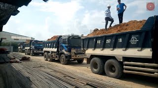 Ma trận xe ben Huyndai đổ đất nền / Car ben dump soil / Đông Anh vlog