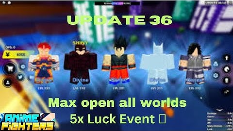 1 MAX OPEN in every MAP (16 LUCK 🍀) | Anime Fighters Simulator