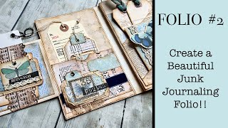 FOLIO 2: Create a Beautiful, Easy Junk Journaling Folio Using a Simple Folio Template!! Pink Monarch