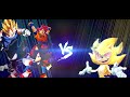 Fleetway super Sonic vs Goku &amp; Vegeta + Dark Sonic &amp; Shadow | Stick nodes Animation