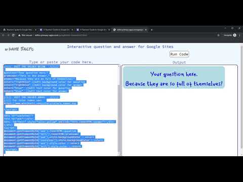 A Teachers' Guide to Google Sites - Get Interactive with questions and answers - video 1
