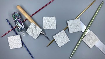 3D Zentangle Styled Polymer Clay Tutorial: 4 pronged Tool & Tiles