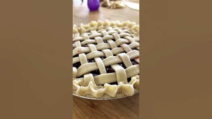 Cherry Pie with Lattice Top! #satisfying #madefromscratch #stepbystep #autumnvibes #pies #bakery