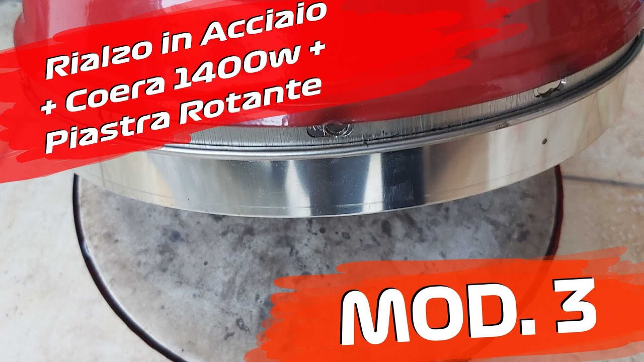 Modifica Forno Pizza Spice Mod 3 +Staratura Termostato+Coera 1400w- Piastra  Girevole- Anello Acciaio - YouTube