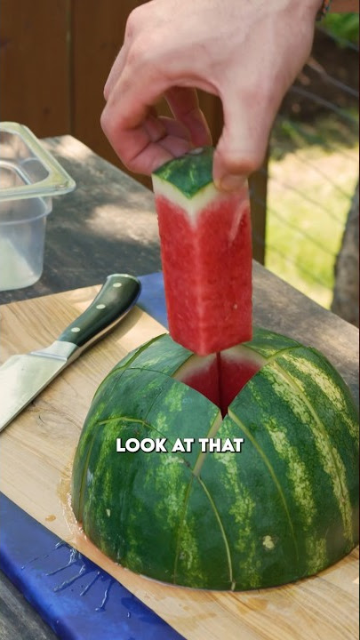 How to Slice a Watermelon into Sticks 🍉 😎 #hack #shorts