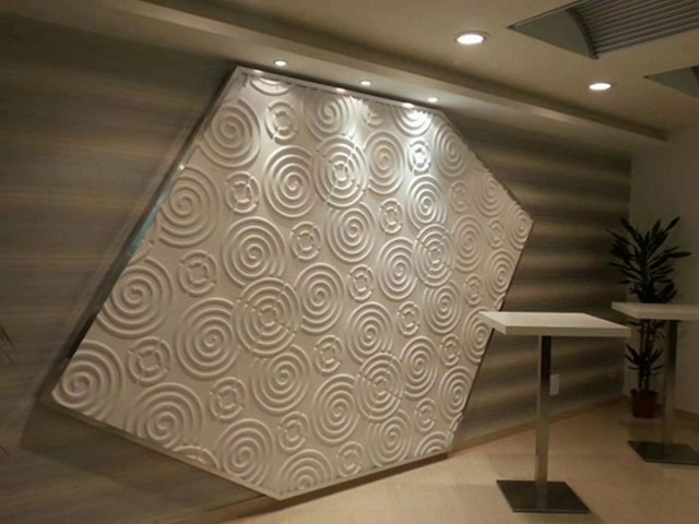 Panel3D revestimiento interior: muros con volumen y textura tridimensional