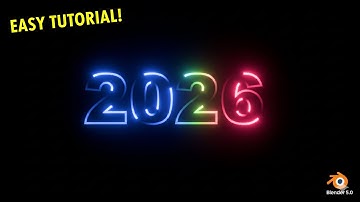 New Year 2026 Intro Animation: Blender 5.0 Neon Style | Hindi/English