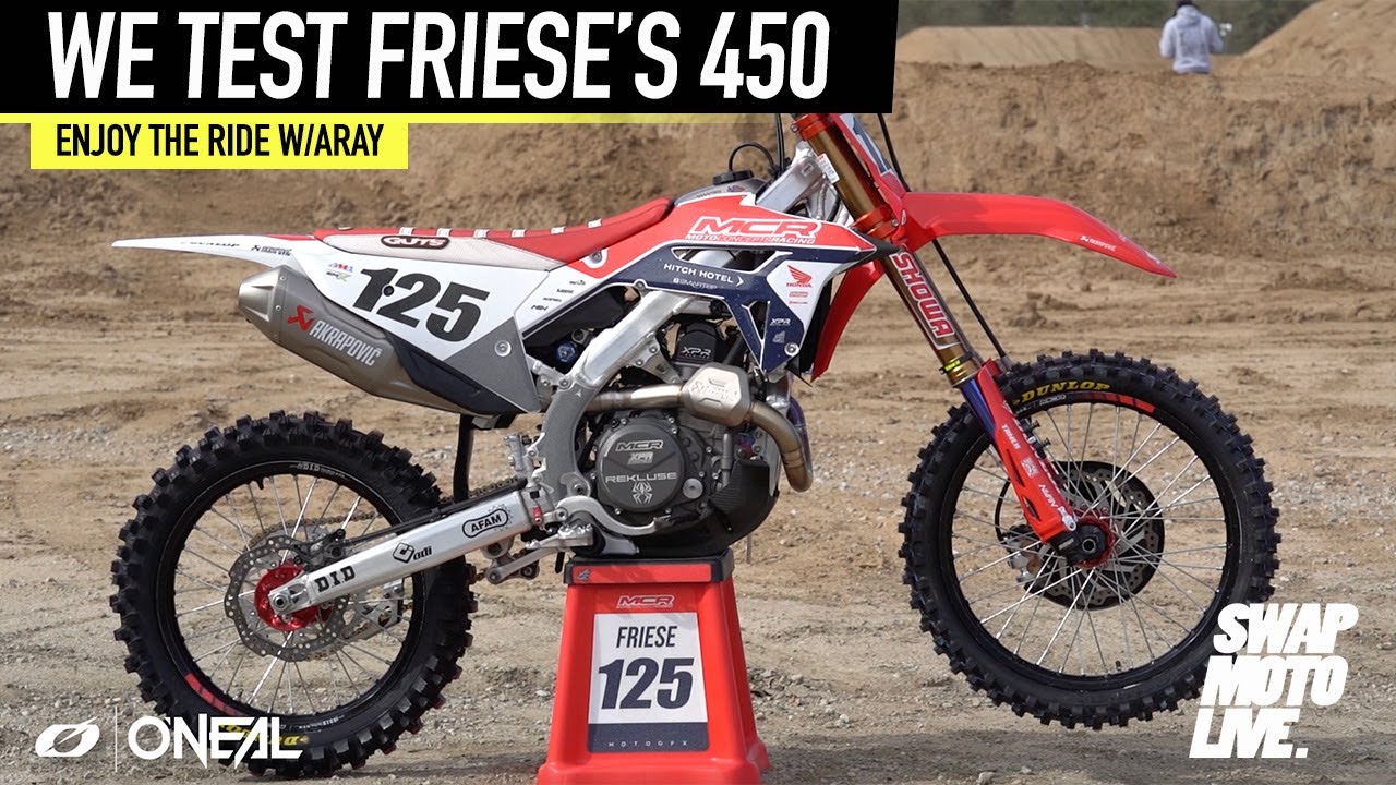 ARay Rides Vince Friese's Motoconcepts Honda CRF450R! - YouTube