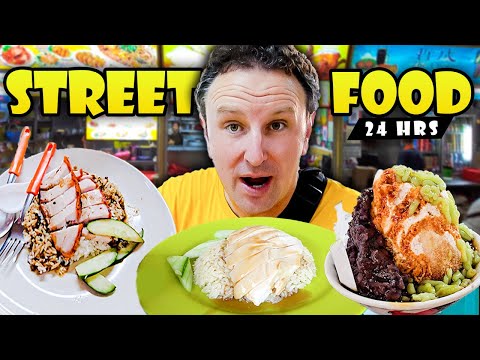 Street Food Singapore! 4 HAWKER CENTRES in 24 hours - Solo Travel Vlog Part 1