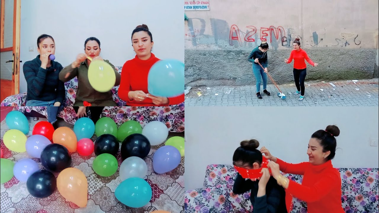 اليوم لعبنا لعبه حظ بالون 🎈🤭😅🎈 انا و فاطمه ومريم والعقوبه نار 🔥