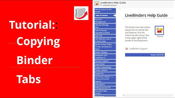 Tutorial: Copying Binder Tabs